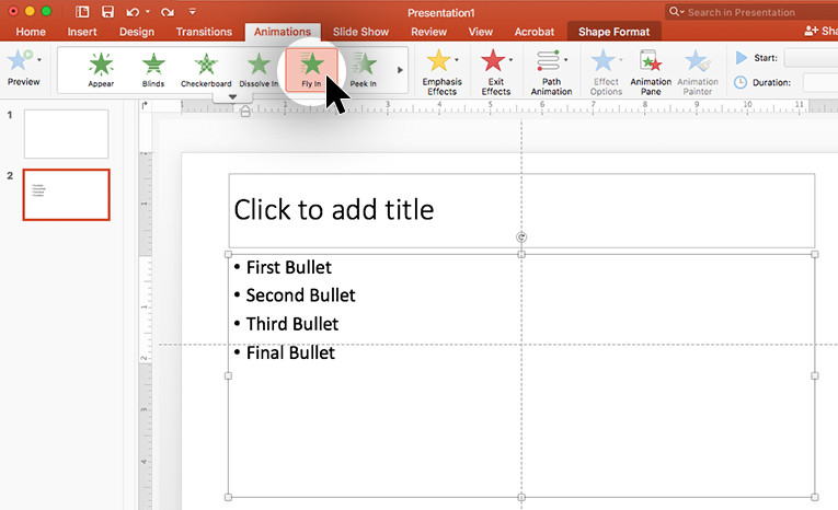 How To Add An Animation In Powerpoint 2654